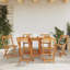 Table de salle à manger extensible à abattants en bois d'acacia massif