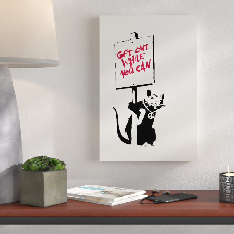 Get Out While You Can by Banksy - Wrapped Canvas Print, 46 cm H x 30 cm W x 4 cm D