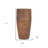 11" Brown Solid Wood Cylinder Table Vase