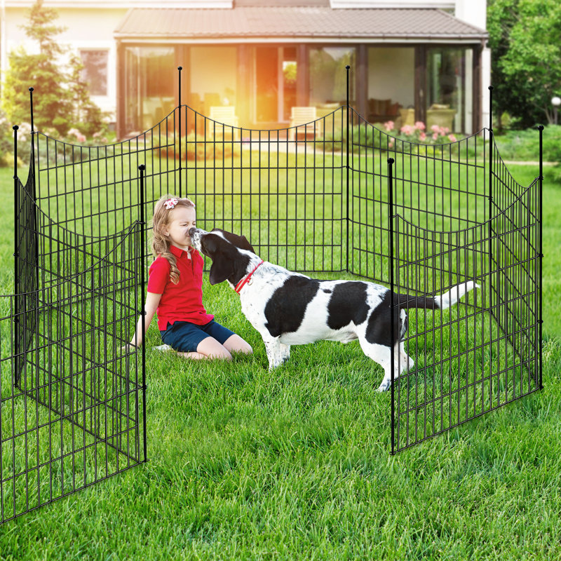10 panneaux de clôture en métal pour chien Palypen