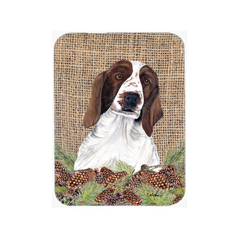 East Urban Home Welsh Springer Spaniel Glass Cutting Board