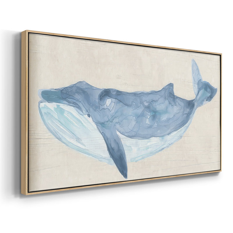 Baleine rustique II - Toile tendue avec châssis encadré - Prêt à être accroché
