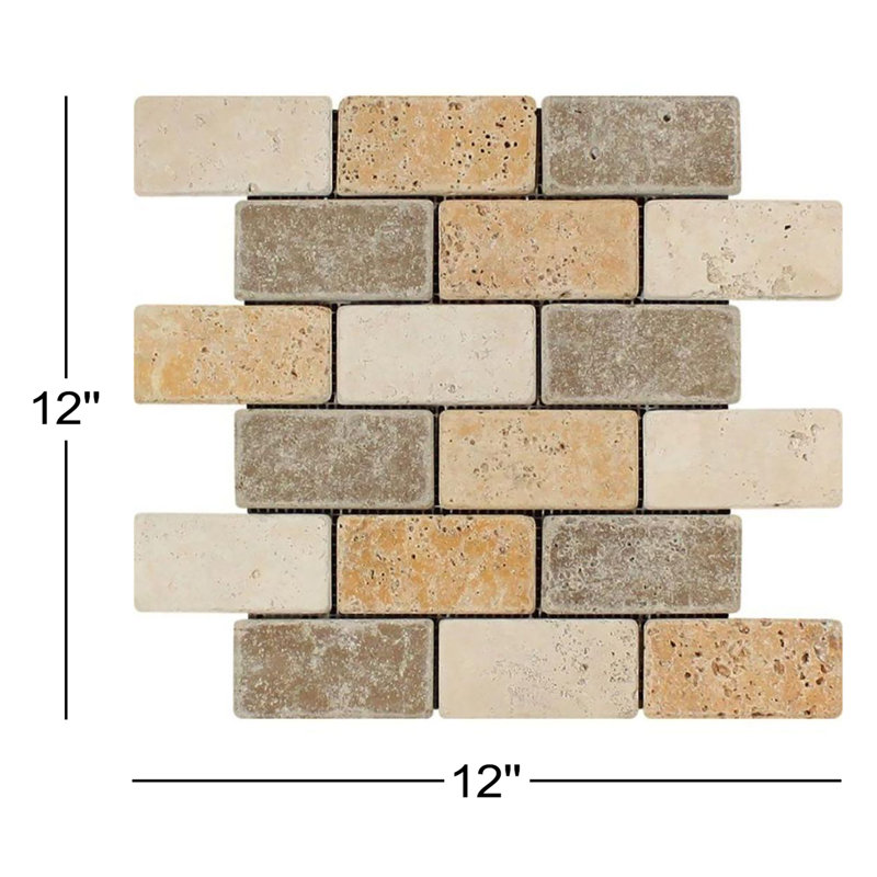 2 in. x 4 in. Honed Stone Tile
