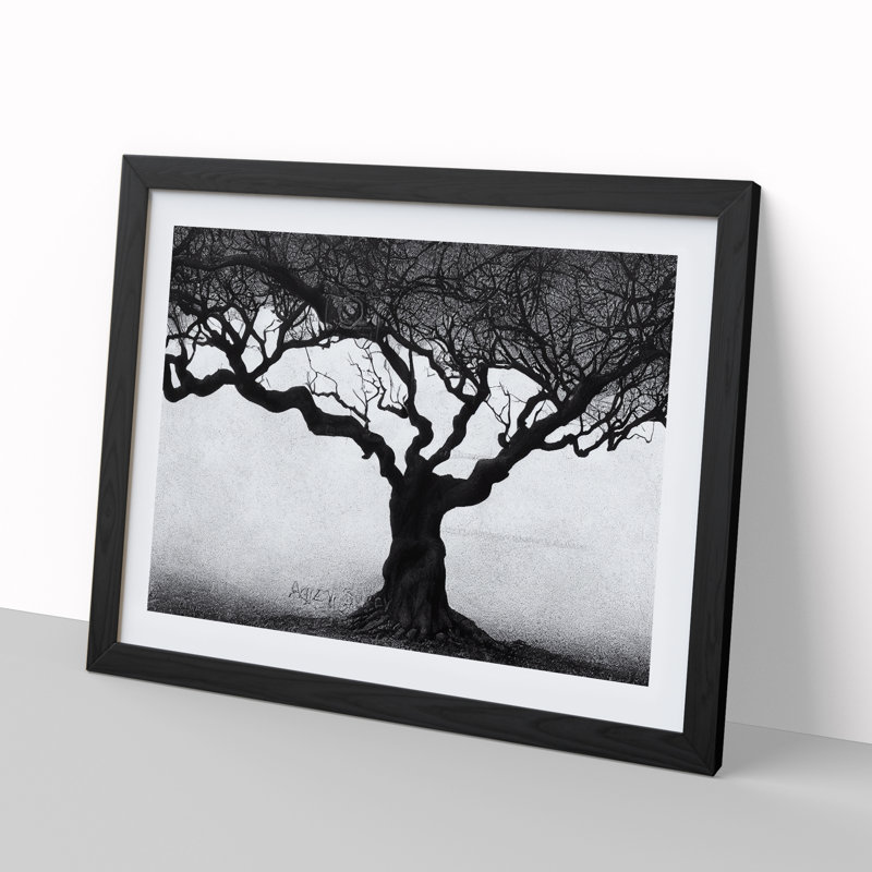 Shimmering Trees - Framed Print, Black, 25cm H x 34cm W x 2cm D
