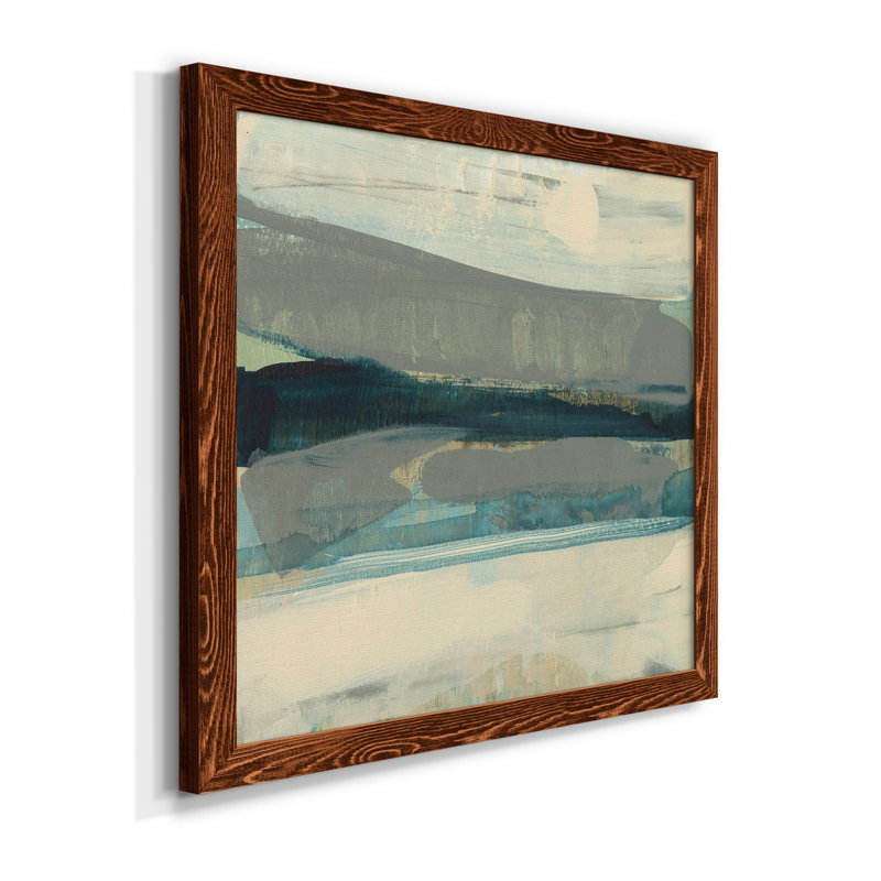 «Coastline Twist II», reproduction encadrée de qualité supérieure - prête à être accrochée, Papier encadré érable, Blanc