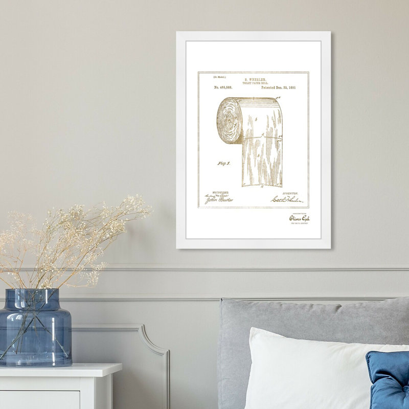 Toilet Paper Roll 1891 Print, White