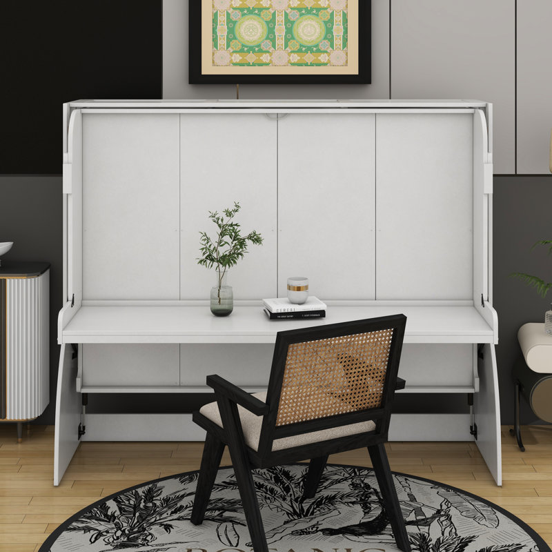 Lit escamotable double avec bureau
