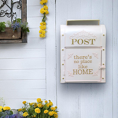 Ean Vintage Wall Mounted Letterbox - Post Box  Outdoor Mailbox for House, Garden Wall, or Door