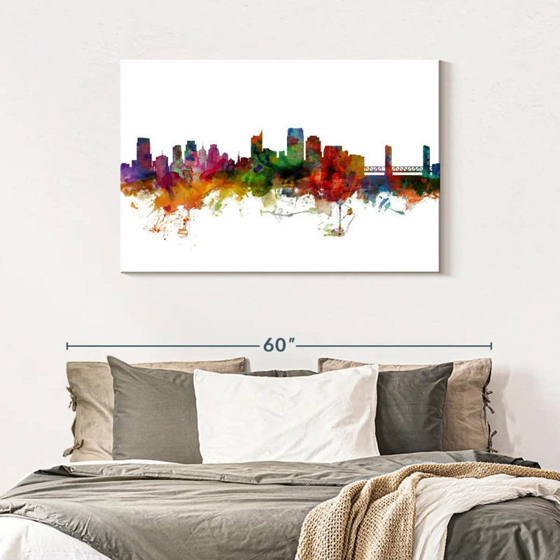 Sacramento, Californie, horizon I, H 30 po x l 45 po