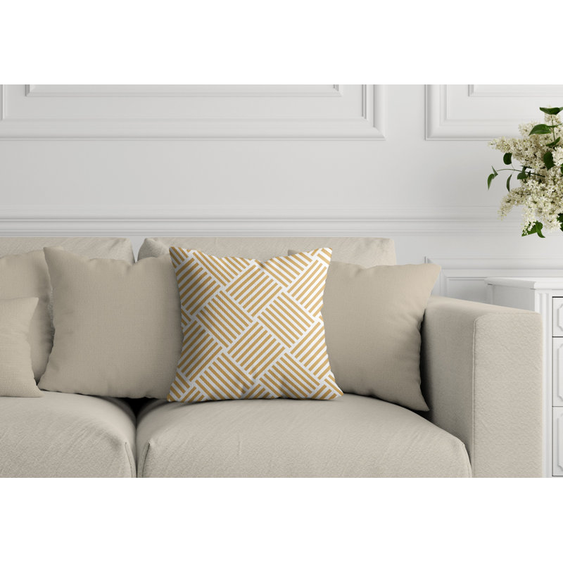 Housse et insert de coussin extérieur Langley, 19 po x l 19 po, Ocre