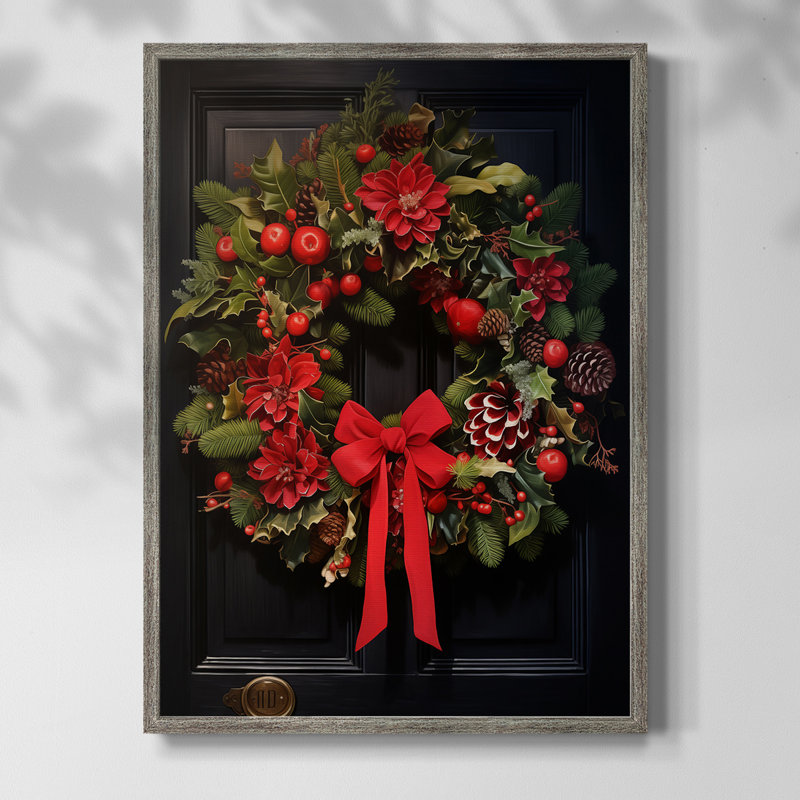«Christmas Holiday Art DCL XXVII», reproduction d'art encadrée - bois massif, H 11 po x l 9 po