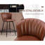 Upholstered Counter Stool with Metal Frame-1253731034
