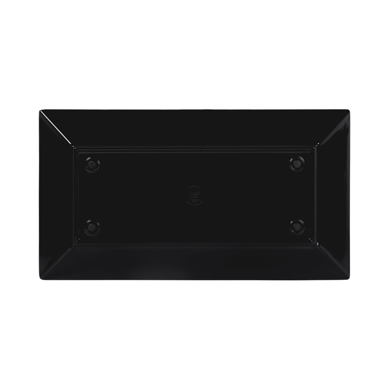Plateau en mélamine Stratus, Noir, H 1,5 po x l 18,48 po x P 10 po