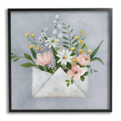Bb-118-Framed " Floral Envelope Blossoms " by Nan