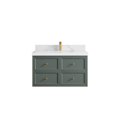 Meuble-lavabo simple flottant 36 po Roswell