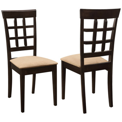 Cappuccino Beige Dining Chair Pair - Elevating Experience 2pcs Side Chairs Versatile For Home Use