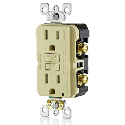 Ensemble de 1 prise de courant de 15 à 125 Volts Ivory