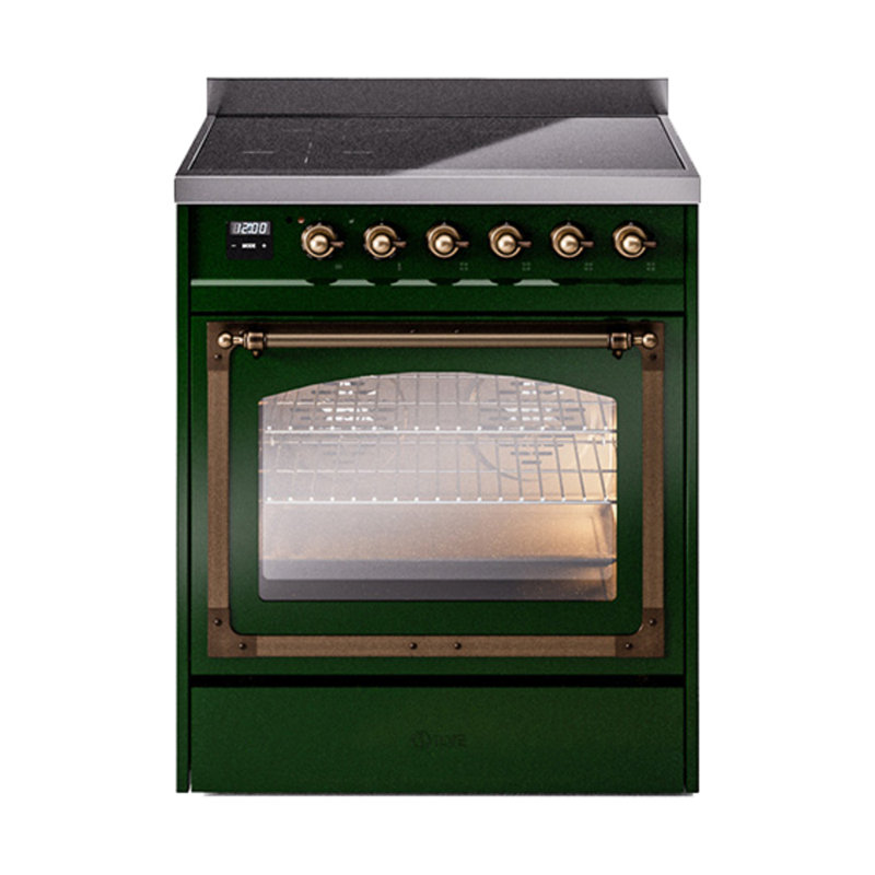 ILVE Nostalgie II Noblesse 30 in Induction Range, Emerald Green/Bronze