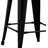 Contemporary Rustic Backless Metal Kitchen Counter Stools - 24 Inch, Set Of 2, Matte Black | Gift Idea-1153375683-1153375686