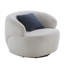 Fauteuil demi-tonneau pivotant, fauteuil d'appoint beige