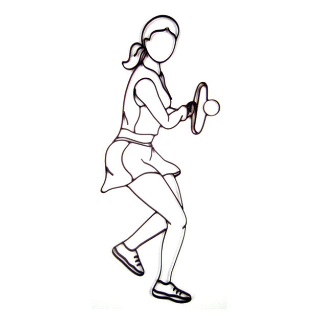 Décoration murale pour joueur de tennis féminin
