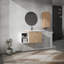 Meuble-lavabo mural sophistiqué avec rangement spacieux et design moderne