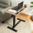 Adjustable Overbed Table with Hidden Casters, Rolling Bedside Desk with Tray, Standing Desk Cart with USB & C-Type Ports, Bedside Table with Cup Holder-707780295