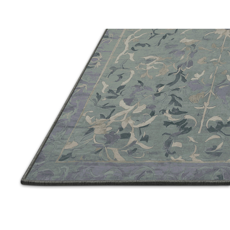 Tapis gris soyeux et moelleux, Carré 3 pi