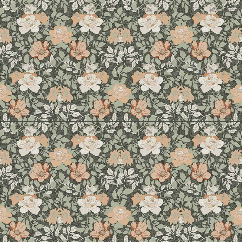 Carrelage mural décoratif floral 24 X 48 Bloom, Vert