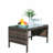 Outdoor patio Furniture 1 Coffee Table with clear tempered glass-1413278756