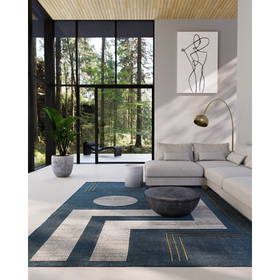 Goudy Blue Rug