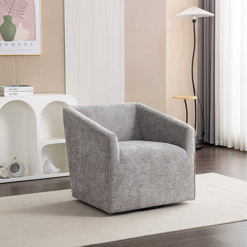 Fauteuil pivotant 360 ° en gris chenille - Rehaussez l'ambiance moderne et fonctionnelle de votre cinéma maison, Gris