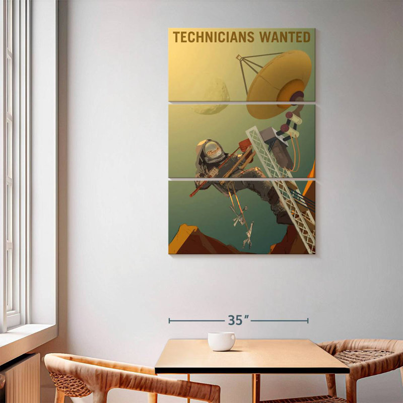 Oberle Mars Explorers Wanted Poster II, 65" H x 42" W