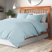 NTBAY 2 Piece Twin Textured Seersucker Duvet Cover Set with Hidden Zipper  Closure and Corner Ties, Breathable and Ultra Soft, Navy Blue 