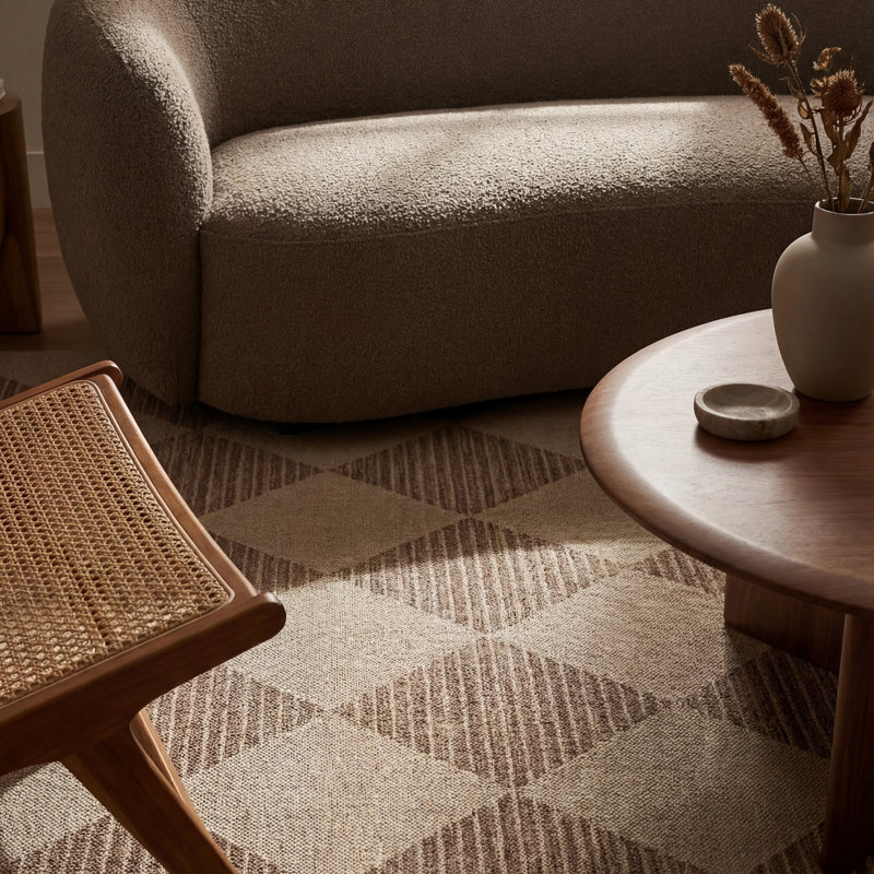 Evrina Vintage Washable Area Rug, Rectangle 5' x 8', Brown