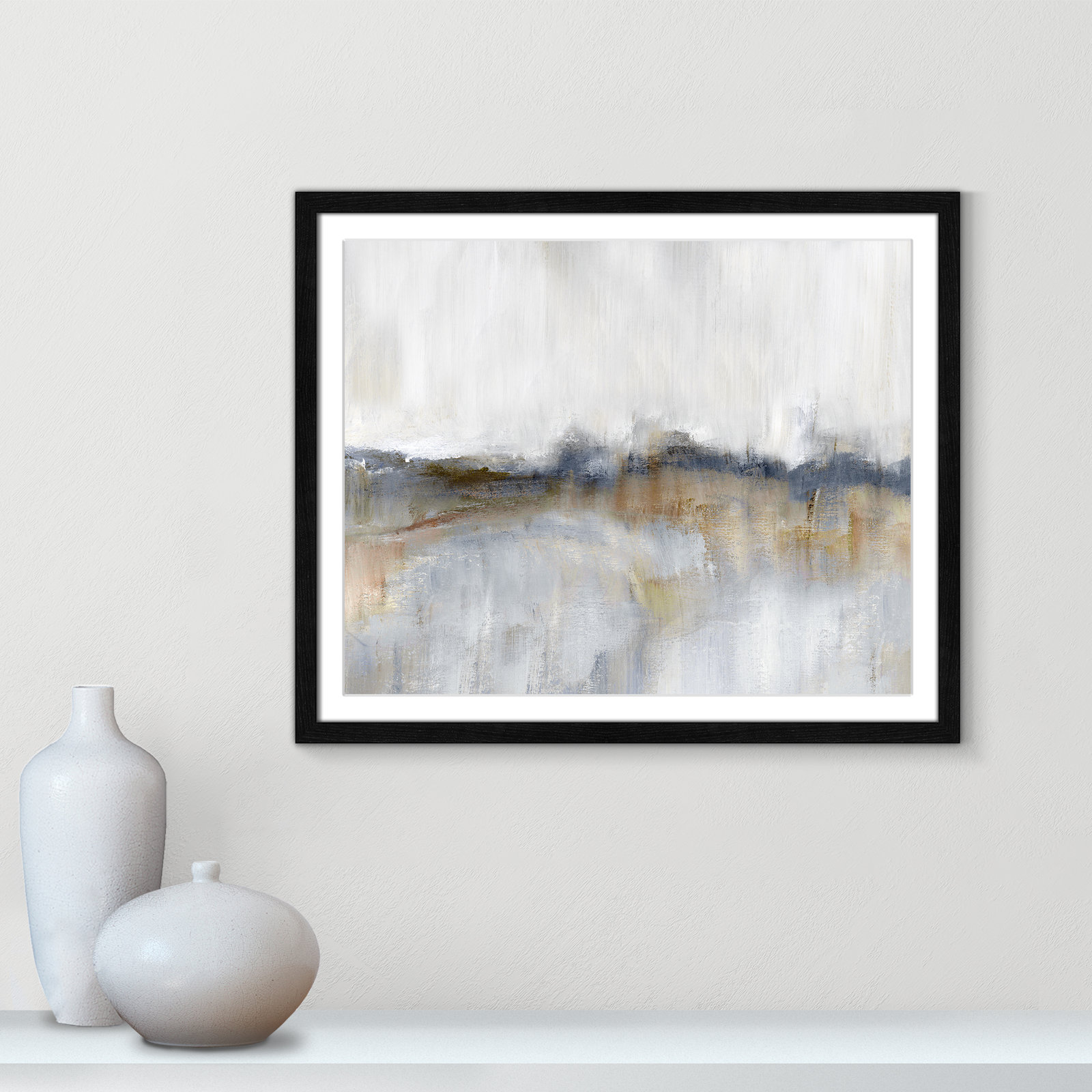 Autumnal Tide by Nan, Black Framed, 21.5" H x 25.5" W x 0.75" D