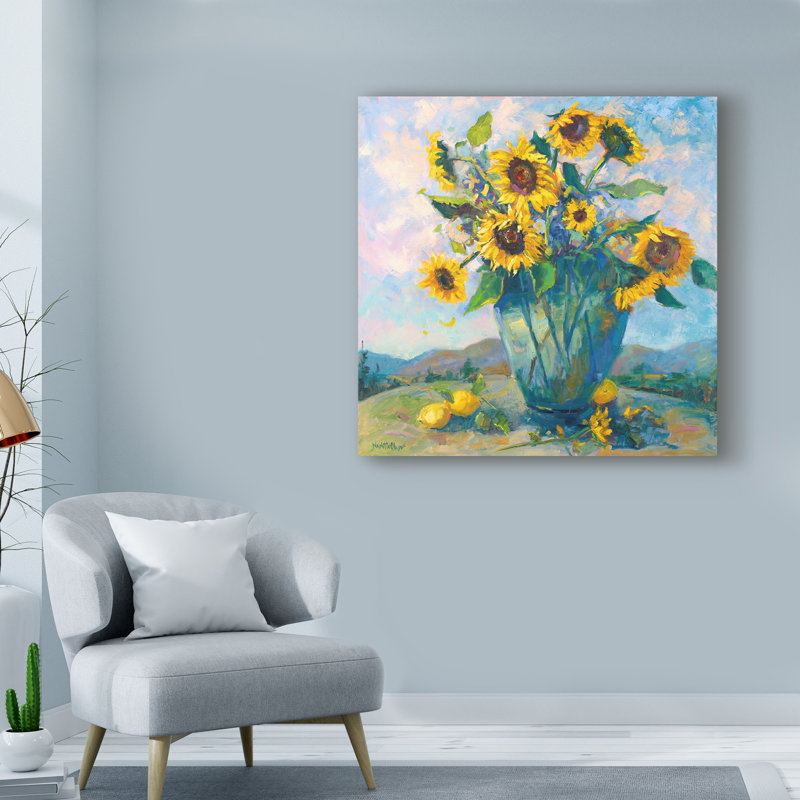 « floral kaléidoscope iii », reproduction de peinture à l’acrylique sur toile tendue, H 24 po x l 24 po x P 2 po