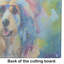 Afghan Hound Hippie Dawg Glass Cutting Board Large