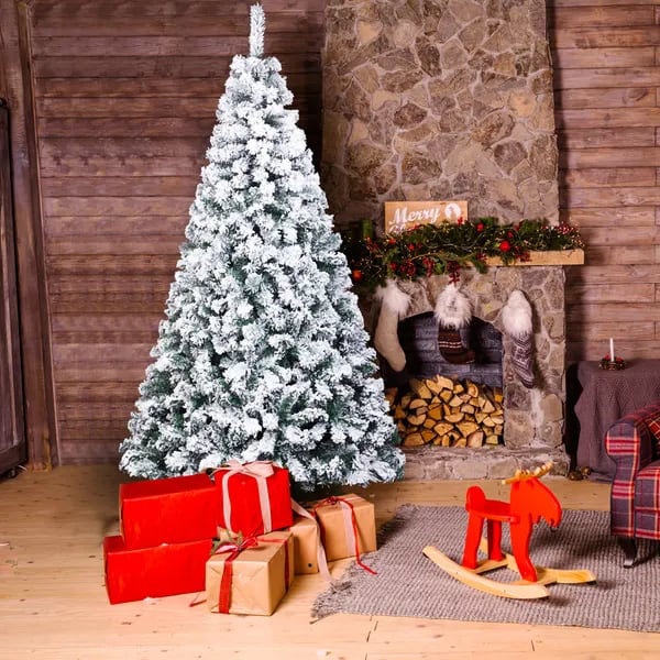 Arbre de Noël à flocage en PVC 6 pi avec 750 branches - YS