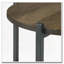 Table d'appoint naturelle et bronze industriel avec tablette inférieure
