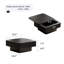 Table basse en placage de bois massif avec rangement rabattable, carré 31,5 po, noir profond