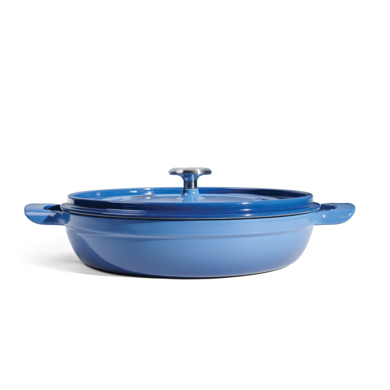 Tramontina Enamelled Cast Iron Saute Helper Handles 30 cm, Blue
