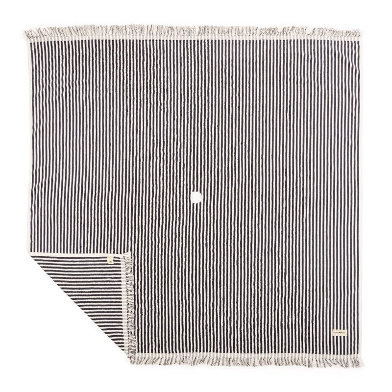 Beach Blanket, Navy/White