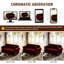 Canapé Chesterfield de 41,3 po en velours avec garniture cloutée et accoudoirs roulés, canapé de style Mid-Century moderne capitonné, comprenant 1 oreiller-1492968530