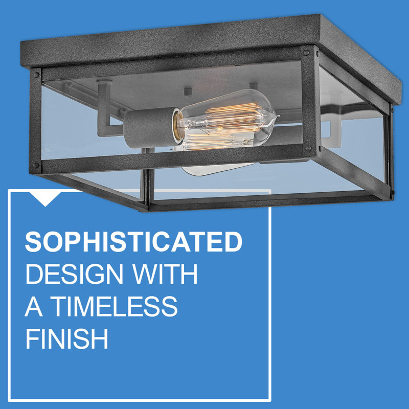 Beckham 2 - Bulb Outdoor Flush Mount, Black