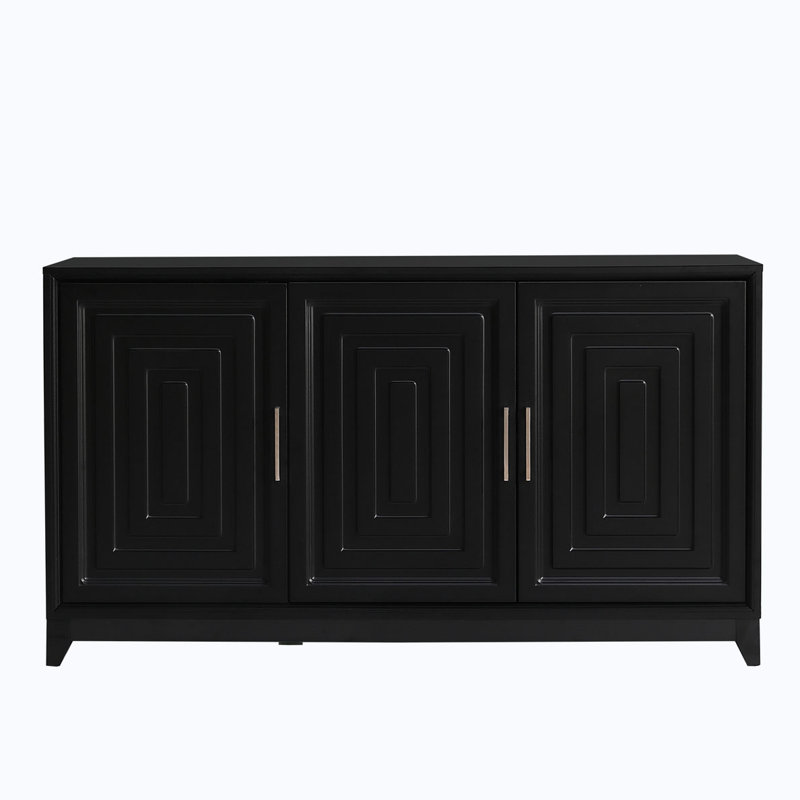 Armoire de rangement avec tablette réglable, Noir, noir, noir, noir