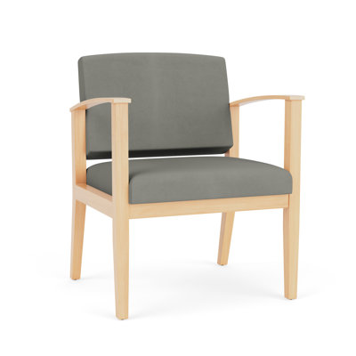 Amherst Wood Waiting Reception Oversized Guest Chair Wood Frame