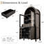 Rangement élégant avec tiroir caché et porte vitrée pour la cuisine-1825402268
