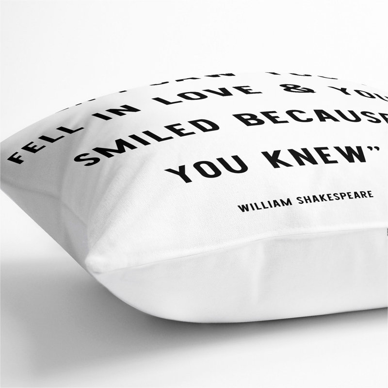 When I Saw You Scatter Cushion, White, 40cm H x 40cm W x 15cm D