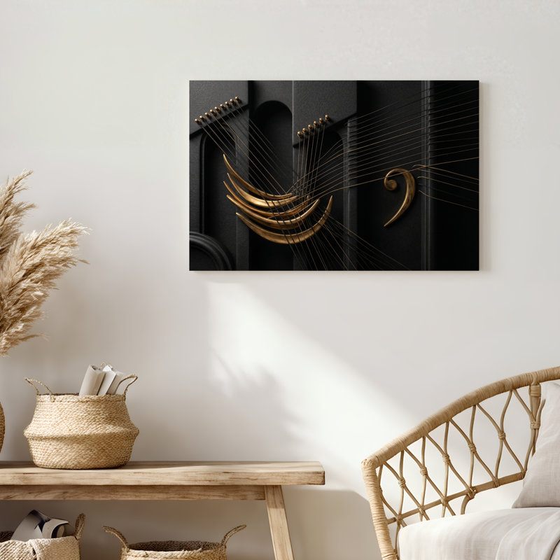 Art mural sur toile Gallery Wrap for pour le salon, la chambre à coucher, le bureau ou le vestibule - Décoration murale décorative avec instrument à cordes